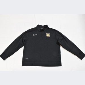 NIke Boy's Size L (12-13) Black 1/4-zip Dri-Fit Sweatshirt Sweater Top
